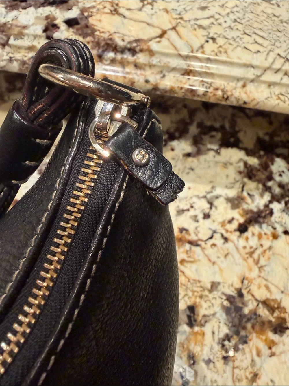 kate spade Vintage Nori Hobo Shoulder Bag Pebbled Leather Multi Strand Handle